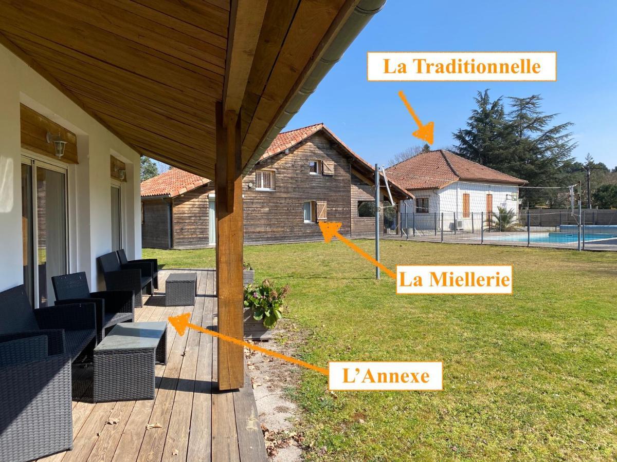 Ensemble De 3 Villas Avec Piscine Chauffee, Esprit Detente 상기네 외부 사진